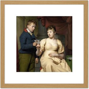 Artery8 Vermeer The Love Letter Boy Woman Painting 8X8 Inch Square Wooden Framed Wall Art Print Picture with Mount in Light Oak Light Oak Artery8 Vermeer The Love Letter Boy Woman Painting 8X8 Inch Square Wooden Framed Wall Art Print Picture with Mount in Light Oak Light Oak