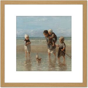 Artery8 Jozef Israels Children Of The Sea Bathing Painting 8X8 Inch Square Wooden Framed Wall Art Print Picture with Mount in Light Oak Light Oak Artery8 Jozef Israels Children Of The Sea Bathing Painting 8X8 Inch Square Wooden Framed Wall Art Print Picture with Mount in Light Oak Light Oak