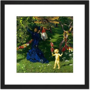 Artery8 Mehoffer Strange Garden Flowers Nature Painting 8X8 Inch Square Wooden Framed Wall Art Print Picture with Mount in Black Black Artery8 Mehoffer Strange Garden Flowers Nature Painting 8X8 Inch Square Wooden Framed Wall Art Print Picture with Mount in Black Black