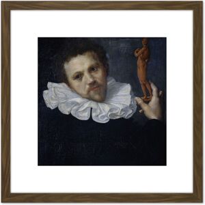 Artery8 Cornelis Ketel Portrait Paul Van Vianen Painting 8X8 Inch Square Wooden Framed Wall Art Print Picture with Mount in Brown Brown Artery8 Cornelis Ketel Portrait Paul Van Vianen Painting 8X8 Inch Square Wooden Framed Wall Art Print Picture with Mount in Brown Brown
