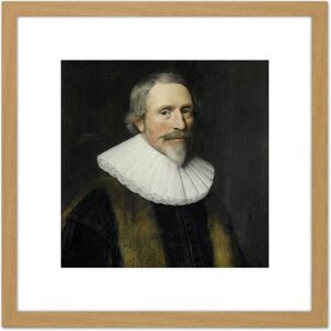 Artery8 Van Mierevelt Portrait Of Jacob Cats Painting 8X8 Inch Square Wooden Framed Wall Art Print Picture with Mount in Light Oak Light Oak Artery8 Van Mierevelt Portrait Of Jacob Cats Painting 8X8 Inch Square Wooden Framed Wall Art Print Picture with Mount in Light Oak Light Oak