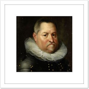 Artery8 Van Ravesteyn Portrait John Count Nassau 8X8 Inch Square Wooden Framed Wall Art Print Picture with Mount in White White Artery8 Van Ravesteyn Portrait John Count Nassau 8X8 Inch Square Wooden Framed Wall Art Print Picture with Mount in White White