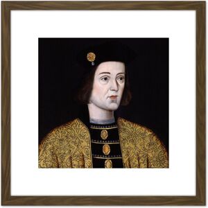 Artery8 Anonymous Portrait King Edward IV England Painting 8X8 Inch Square Wooden Framed Wall Art Print Picture with Mount in Brown Brown Artery8 Anonymous Portrait King Edward IV England Painting 8X8 Inch Square Wooden Framed Wall Art Print Picture with Mount in Brown Brown