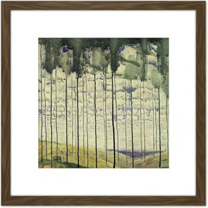 Artery8 Ciurlionis Summer Symbolist Landscape Painting 8X8 Inch Square Wooden Framed Wall Art Print Picture with Mount in Brown Brown Artery8 Ciurlionis Summer Symbolist Landscape Painting 8X8 Inch Square Wooden Framed Wall Art Print Picture with Mount in Brown Brown
