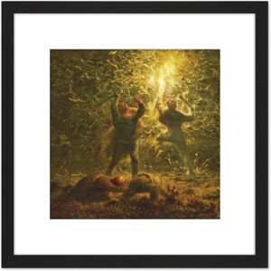 Artery8 Jean Francois Millet French Birds Nesters 8X8 Inch Square Wooden Framed Wall Art Print Picture with Mount in Black Black Artery8 Jean Francois Millet French Birds Nesters 8X8 Inch Square Wooden Framed Wall Art Print Picture with Mount in Black Black