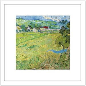 Artery8 Vincent Van Gogh Les Vessenots A Auvers 8X8 Inch Square Wooden Framed Wall Art Print Picture with Mount in White White Artery8 Vincent Van Gogh Les Vessenots A Auvers 8X8 Inch Square Wooden Framed Wall Art Print Picture with Mount in White White