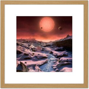 Artery8 Space ESO TRAPPIST-1 Dwarf Star Planet Illustration 8X8 Inch Square Wooden Framed Wall Art Print Picture with Mount in Light Oak Light Oak Artery8 Space ESO TRAPPIST-1 Dwarf Star Planet Illustration 8X8 Inch Square Wooden Framed Wall Art Print Picture with Mount in Light Oak Light Oak