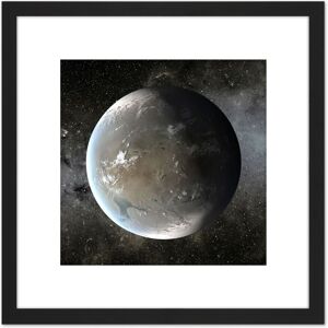Artery8 Space NASA Planet Kepler-62f Concept Illustration 8X8 Inch Square Wooden Framed Wall Art Print Picture with Mount in Black Black Artery8 Space NASA Planet Kepler-62f Concept Illustration 8X8 Inch Square Wooden Framed Wall Art Print Picture with Mount in Black Black
