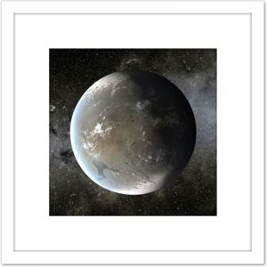 Artery8 Space NASA Planet Kepler-62f Concept Illustration 8X8 Inch Square Wooden Framed Wall Art Print Picture with Mount in White White Artery8 Space NASA Planet Kepler-62f Concept Illustration 8X8 Inch Square Wooden Framed Wall Art Print Picture with Mount in White White