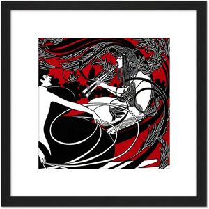 Artery8 Bradley Ault Wiborg Printers Nouveau Advert 8X8 Inch Square Wooden Framed Wall Art Print Picture with Mount in Black Black Artery8 Bradley Ault Wiborg Printers Nouveau Advert 8X8 Inch Square Wooden Framed Wall Art Print Picture with Mount in Black Black