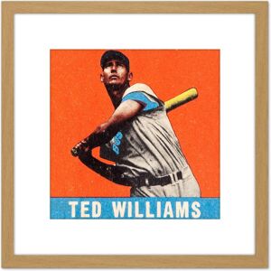 Artery8 Leaf Ted Williams Baseball Card Portrait 8X8 Inch Square Wooden Framed Wall Art Print Picture with Mount in Light Oak Light Oak Artery8 Leaf Ted Williams Baseball Card Portrait 8X8 Inch Square Wooden Framed Wall Art Print Picture with Mount in Light Oak Light Oak
