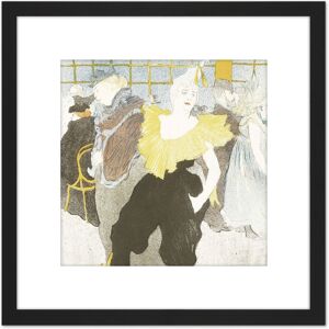 Artery8 Toulouse-Lautrec Clowness Moulin Rouge Painting 8X8 Inch Square Wooden Framed Wall Art Print Picture with Mount in Black Black Artery8 Toulouse-Lautrec Clowness Moulin Rouge Painting 8X8 Inch Square Wooden Framed Wall Art Print Picture with Mount in Black Black