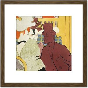 Artery8 Toulouse-Lautrec Warener Moulin Rouge Painting 8X8 Inch Square Wooden Framed Wall Art Print Picture with Mount in Brown Brown Artery8 Toulouse-Lautrec Warener Moulin Rouge Painting 8X8 Inch Square Wooden Framed Wall Art Print Picture with Mount in Brown Brown