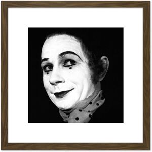 Artery8 Warren Portrait Mime Lindsay Kemp Photo 8X8 Inch Square Wooden Framed Wall Art Print Picture with Mount in Brown Brown Artery8 Warren Portrait Mime Lindsay Kemp Photo 8X8 Inch Square Wooden Framed Wall Art Print Picture with Mount in Brown Brown