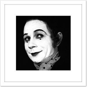 Artery8 Warren Portrait Mime Lindsay Kemp Photo 8X8 Inch Square Wooden Framed Wall Art Print Picture with Mount in White White Artery8 Warren Portrait Mime Lindsay Kemp Photo 8X8 Inch Square Wooden Framed Wall Art Print Picture with Mount in White White