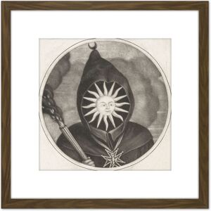 Artery8 Gole Dusart Cartoon Sun King Louis XIV France Engraving 8X8 Inch Square Wooden Framed Wall Art Print Picture with Mount in Brown Brown Artery8 Gole Dusart Cartoon Sun King Louis XIV France Engraving 8X8 Inch Square Wooden Framed Wall Art Print Picture with Mount in Brown Brown