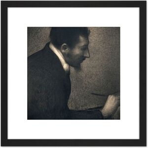 Artery8 Seurat Portrait Artist Edmond Francois Aman-Jean Painting 8X8 Inch Square Wooden Framed Wall Art Print Picture with Mount in Black Black Artery8 Seurat Portrait Artist Edmond Francois Aman-Jean Painting 8X8 Inch Square Wooden Framed Wall Art Print Picture with Mount in Black Black