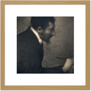 Artery8 Seurat Portrait Artist Edmond Francois Aman-Jean Painting 8X8 Inch Square Wooden Framed Wall Art Print Picture with Mount in Light Oak Light Oak Artery8 Seurat Portrait Artist Edmond Francois Aman-Jean Painting 8X8 Inch Square Wooden Framed Wall Art Print Picture with Mount in Light Oak Light Oak