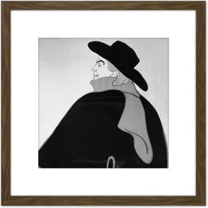 Artery8 Lautrec Black White Singer Aristide Bruant Advert Artwork 8X8 Inch Square Wooden Framed Wall Art Print Picture with Mount in Brown Brown Artery8 Lautrec Black White Singer Aristide Bruant Advert Artwork 8X8 Inch Square Wooden Framed Wall Art Print Picture with Mount in Brown Brown