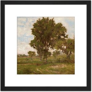 Artery8 Inness The Elm Tree C1880 Painting 8X8 Inch Square Wooden Framed Wall Art Print Picture with Mount in Black Black Artery8 Inness The Elm Tree C1880 Painting 8X8 Inch Square Wooden Framed Wall Art Print Picture with Mount in Black Black