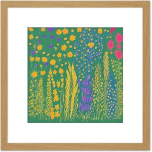 Artery8 Floral Pattern Bright Bold Poppy Poppies Flowers Blue Yellow Pink Painting Square Wooden Framed Wall Art Print Picture 8X8 Inch in Light Oak Light Oak Artery8 Floral Pattern Bright Bold Poppy Poppies Flowers Blue Yellow Pink Painting Square Wooden Framed Wall Art Print Picture 8X8 Inch in Light Oak Light Oak