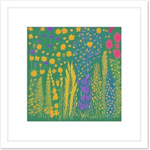 Artery8 Floral Pattern Bright Bold Poppy Poppies Flowers Blue Yellow Pink Painting Square Wooden Framed Wall Art Print Picture 8X8 Inch in White White Artery8 Floral Pattern Bright Bold Poppy Poppies Flowers Blue Yellow Pink Painting Square Wooden Framed Wall Art Print Picture 8X8 Inch in White White