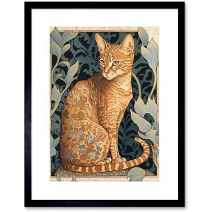 Artery8 Wall Art Print Ocicat Cat with Flower Pattern Fur Coat Art Nouveau Watercolour Artwork Framed 9X7 Inch in Black Size: W7" x H9" Black W7" x H9" Artery8 Wall Art Print Ocicat Cat with Flower Pattern Fur Coat Art Nouveau Watercolour Artwork Framed 9X7 Inch in Black Size: W7" x H9" Black W7" x H9"