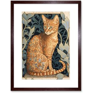 Artery8 Wall Art Print Ocicat Cat with Flower Pattern Fur Coat Art Nouveau Watercolour Artwork Framed 9X7 Inch in Brown Size: W7" x H9" Brown W7" x H9" Artery8 Wall Art Print Ocicat Cat with Flower Pattern Fur Coat Art Nouveau Watercolour Artwork Framed 9X7 Inch in Brown Size: W7" x H9" Brown W7" x H9"