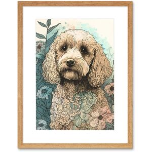 Artery8 Wall Art Print Cockapoo Dog in Wildflower Field Pastel Watercolour Artwork Framed 9X7 Inch in Beige Size: W7" x H9" Beige W7" x H9" Artery8 Wall Art Print Cockapoo Dog in Wildflower Field Pastel Watercolour Artwork Framed 9X7 Inch in Beige Size: W7" x H9" Beige W7" x H9"