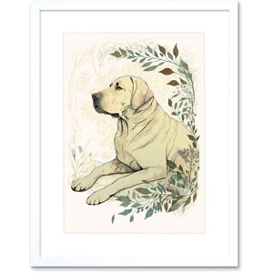 Artery8 Wall Art Print Labrador Retriever Dog Lying in Field Modern Linocut Artwork Framed 9X7 Inch in White Size: W7" x H9" White W7" x H9" Artery8 Wall Art Print Labrador Retriever Dog Lying in Field Modern Linocut Artwork Framed 9X7 Inch in White Size: W7" x H9" White W7" x H9"