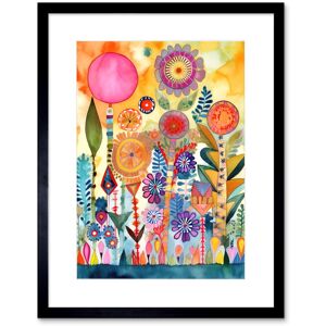 Artery8 Wall Art Print Garden Flowers In Spring Folk Art Watercolour Painting Artwork Framed 9X7 Inch in Black Size: W7" x H9" Black W7" x H9" Artery8 Wall Art Print Garden Flowers In Spring Folk Art Watercolour Painting Artwork Framed 9X7 Inch in Black Size: W7" x H9" Black W7" x H9"