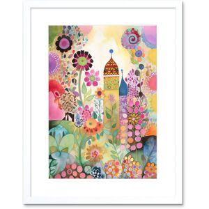 Artery8 Wall Art Print Countryside Garden Flowers In Spring Folk Art Watercolour Painting Artwork Framed 9X7 Inch in White Size: W7" x H9" White W7" x H9" Artery8 Wall Art Print Countryside Garden Flowers In Spring Folk Art Watercolour Painting Artwork Framed 9X7 Inch in White Size: W7" x H9" White W7" x H9"