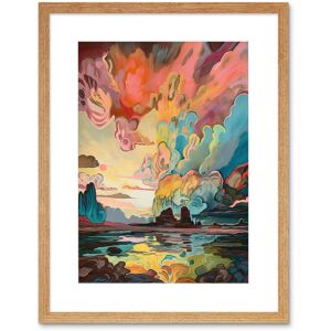 Artery8 Wall Art Print Van Gogh Inspired Atmospheric Clouds Over Mono Lake at Dawn Modern Watercolour Painting Artwork Framed 9X7 Inch Beige W7" x H9" Artery8 Wall Art Print Van Gogh Inspired Atmospheric Clouds Over Mono Lake at Dawn Modern Watercolour Painting Artwork Framed 9X7 Inch Beige W7" x H9"