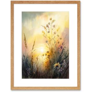 Artery8 Wall Art Print Wildflower by Lakeside on a Misty Morning Sunrise Modern Watercolour Painting Artwork Framed 9X7 Inch Size: W7" x H9" Beige W7" x H9" Artery8 Wall Art Print Wildflower by Lakeside on a Misty Morning Sunrise Modern Watercolour Painting Artwork Framed 9X7 Inch Size: W7" x H9" Beige W7" x H9"