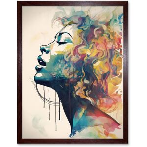 Artery8 Wall Art Print Sensual Woman Female Profile Portrait Soft Pastel Colour Modern Watercolour Painting Art Framed in Brown Size: W12" x H16" Brown W12" x H16" Artery8 Wall Art Print Sensual Woman Female Profile Portrait Soft Pastel Colour Modern Watercolour Painting Art Framed in Brown Size: W12" x H16" Brown W12" x H16"