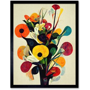 Artery8 Wall Art Print Abstract Kandinsky Inspired Multicolour Flower Bouquet In Vase Art Framed in Black Size: W12" x H16" Black W12" x H16" Artery8 Wall Art Print Abstract Kandinsky Inspired Multicolour Flower Bouquet In Vase Art Framed in Black Size: W12" x H16" Black W12" x H16"