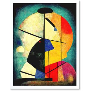 Artery8 Wall Art Print Colourful Kandinsky Inspired Abstract Painting Art Framed in White Size: W12" x H16" White W12" x H16" Artery8 Wall Art Print Colourful Kandinsky Inspired Abstract Painting Art Framed in White Size: W12" x H16" White W12" x H16"