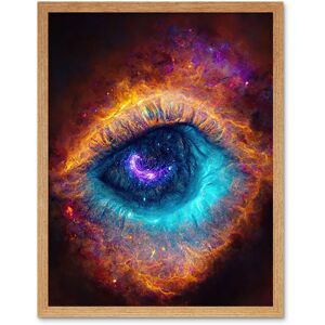 Artery8 Wall Art Print The Eye Of God Vibrant Luminescent Space Nebula All Seeing Art Framed in Light Oak Size: W12" x H16" Light Oak W12" x H16" Artery8 Wall Art Print The Eye Of God Vibrant Luminescent Space Nebula All Seeing Art Framed in Light Oak Size: W12" x H16" Light Oak W12" x H16"
