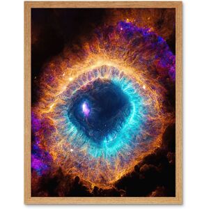 Artery8 Wall Art Print The Eye Of God Photorealistic Vibrant Luminescent Space Nebula Art Framed in Light Oak Size: W12" x H16" Light Oak W12" x H16" Artery8 Wall Art Print The Eye Of God Photorealistic Vibrant Luminescent Space Nebula Art Framed in Light Oak Size: W12" x H16" Light Oak W12" x H16"