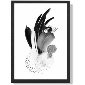 ARTZE Black & White Abstract Watercolour Shapes Framed Print SIZE: A4 with Black Frame Size: A3 Black A3 ARTZE Black & White Abstract Watercolour Shapes Framed Print SIZE: A4 with Black Frame Size: A3 Black A3