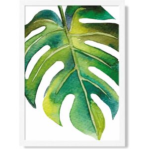 ARTZE Tropical Leaf Abstract Watercolour Botanical Framed Print SIZE: A3 with White Frame in Green Size: A4 Green A4 ARTZE Tropical Leaf Abstract Watercolour Botanical Framed Print SIZE: A3 with White Frame in Green Size: A4 Green A4