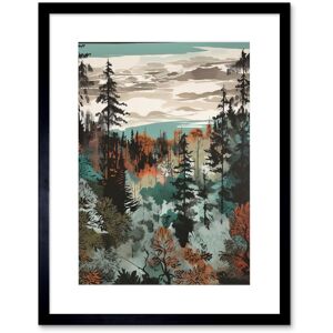 Artery8 Wall Art Print Taiga Boreal Autumnal Colours Forest Landscape Artwork Framed 9X7 Inch in Black Size: W7" x H9" Black W7" x H9" Artery8 Wall Art Print Taiga Boreal Autumnal Colours Forest Landscape Artwork Framed 9X7 Inch in Black Size: W7" x H9" Black W7" x H9"