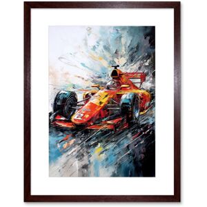 Artery8 Wall Art Print Orange Race Car Grand Prix Action Shot Painting Artwork Framed 9X7 Inch in Brown Size: W7" x H9" Brown W7" x H9" Artery8 Wall Art Print Orange Race Car Grand Prix Action Shot Painting Artwork Framed 9X7 Inch in Brown Size: W7" x H9" Brown W7" x H9"