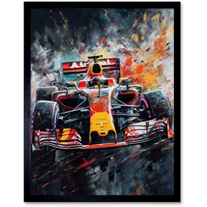 Artery8 Wall Art Print Race Car Driver Racing Action Shot Painting Art Framed in Black Size: W12" x H16" Black W12" x H16" Artery8 Wall Art Print Race Car Driver Racing Action Shot Painting Art Framed in Black Size: W12" x H16" Black W12" x H16"