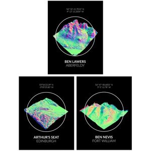 Artery8 Wall Art Print Pack of 3 A4 Neon Scottish Hill & Mountain Topography Maps Ben Lawers Aberfeldy Living Room s Set Multicolor A4 Artery8 Wall Art Print Pack of 3 A4 Neon Scottish Hill & Mountain Topography Maps Ben Lawers Aberfeldy Living Room s Set Multicolor A4
