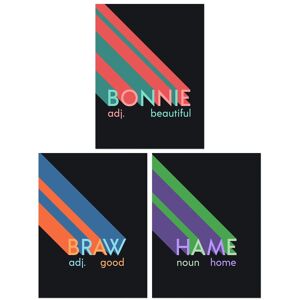 Artery8 Wall Art Print Pack of 3 A4 Retro Style Typography Beautiful Good Home Bonnie Braw Hame Scottish Word Colourful Living Room s Set Multicolor A4 Artery8 Wall Art Print Pack of 3 A4 Retro Style Typography Beautiful Good Home Bonnie Braw Hame Scottish Word Colourful Living Room s Set Multicolor A4