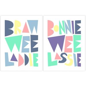 Wee Blue Coo Pack of 2 Scottish Baby Kids Childs Nursery Bonnie Wee Lassie Laddie Boy Girl Pastel Colour Typography Unframed Wall Art Living Room Multicolor Wee Blue Coo Pack of 2 Scottish Baby Kids Childs Nursery Bonnie Wee Lassie Laddie Boy Girl Pastel Colour Typography Unframed Wall Art Living Room Multicolor