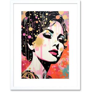 Artery8 Wall Art Print Don't Burst My Bubble Female Glam Aesthetic Portrait Pink Blue Gold Linocut Teen Room Artwork Framed 9X7 Inch White W7" x H9" Artery8 Wall Art Print Don't Burst My Bubble Female Glam Aesthetic Portrait Pink Blue Gold Linocut Teen Room Artwork Framed 9X7 Inch White W7" x H9"