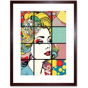 Artery8 Wall Art Print Abstract Comic Book Style Bubbles Geometric Patterns & Woman Face Pop Art Halftone Artwork Framed 9X7 Inch Size: W7" x H9" Brown W7" x H9" Artery8 Wall Art Print Abstract Comic Book Style Bubbles Geometric Patterns & Woman Face Pop Art Halftone Artwork Framed 9X7 Inch Size: W7" x H9" Brown W7" x H9"