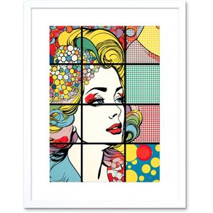 Artery8 Wall Art Print Abstract Comic Book Style Bubbles Geometric Patterns & Woman Face Pop Art Halftone Artwork Framed 9X7 Inch Size: W7" x H9" White W7" x H9" Artery8 Wall Art Print Abstract Comic Book Style Bubbles Geometric Patterns & Woman Face Pop Art Halftone Artwork Framed 9X7 Inch Size: W7" x H9" White W7" x H9"